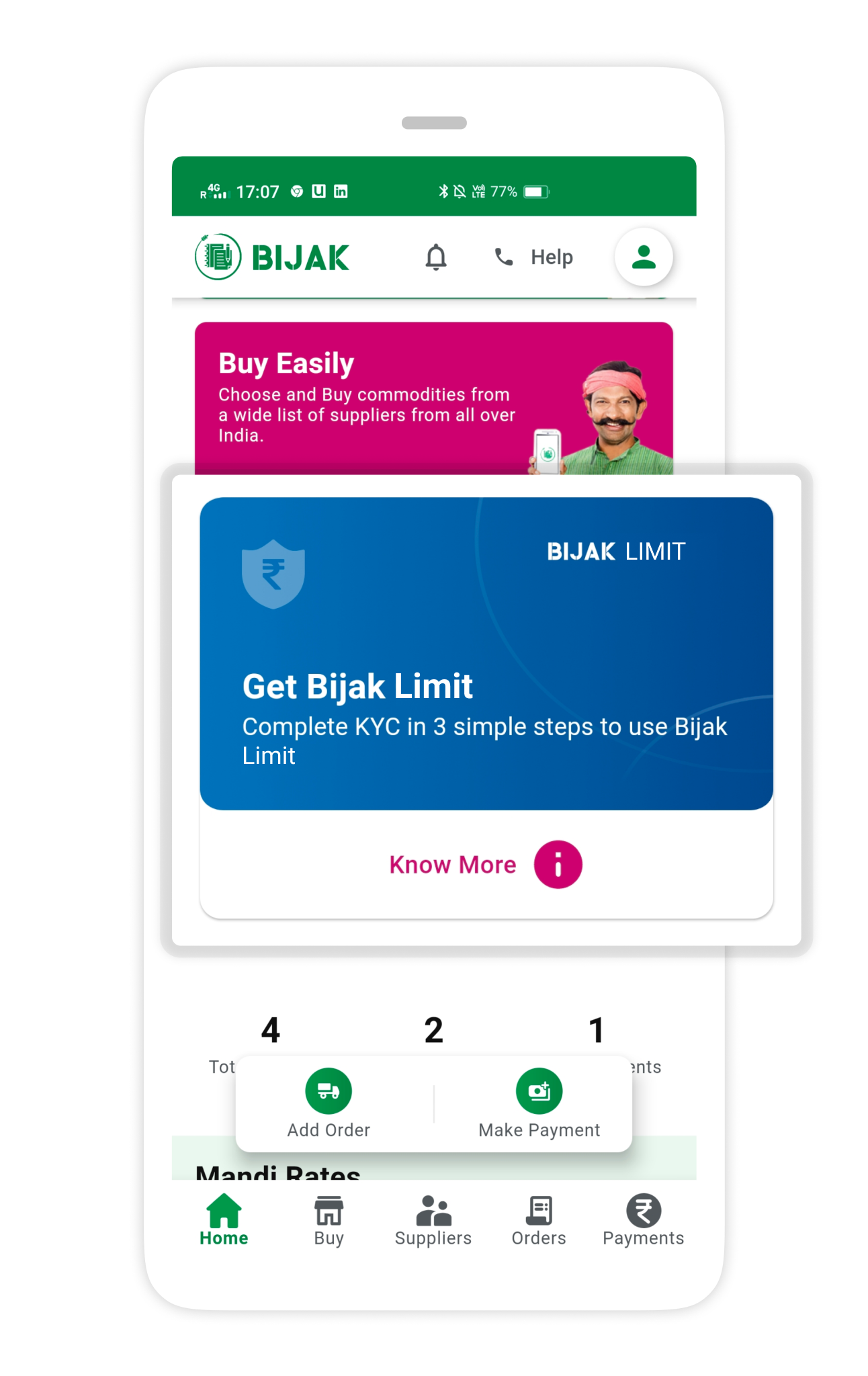 Bijak Limit Facility for Easy Payments